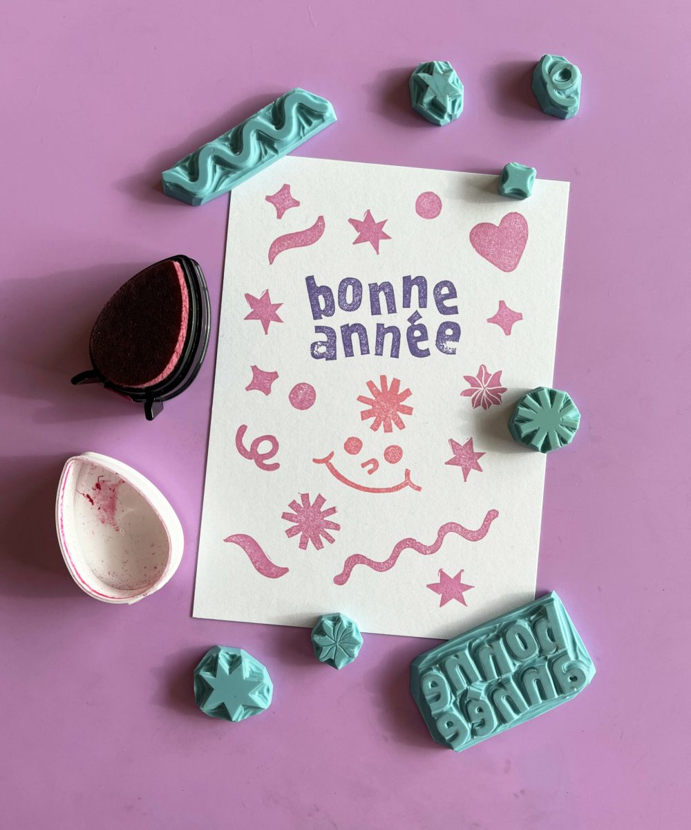 Alix Rebora - Atelier carte de vœux tampons 5